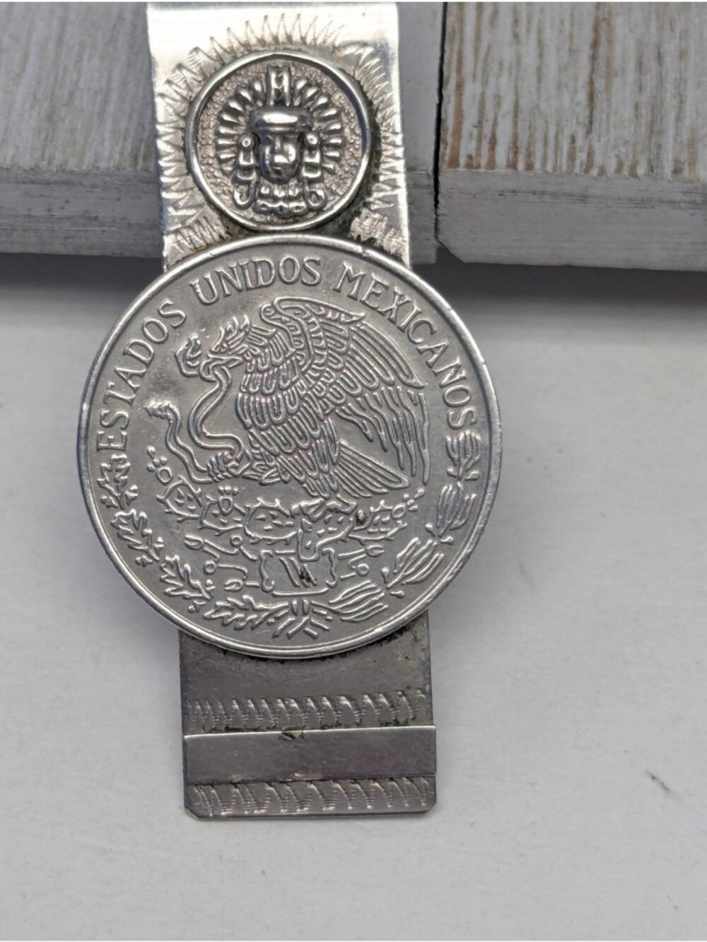 Vtg Mexico Alpaca Money Clip Estados Unidos Mexicanos Peso Coin